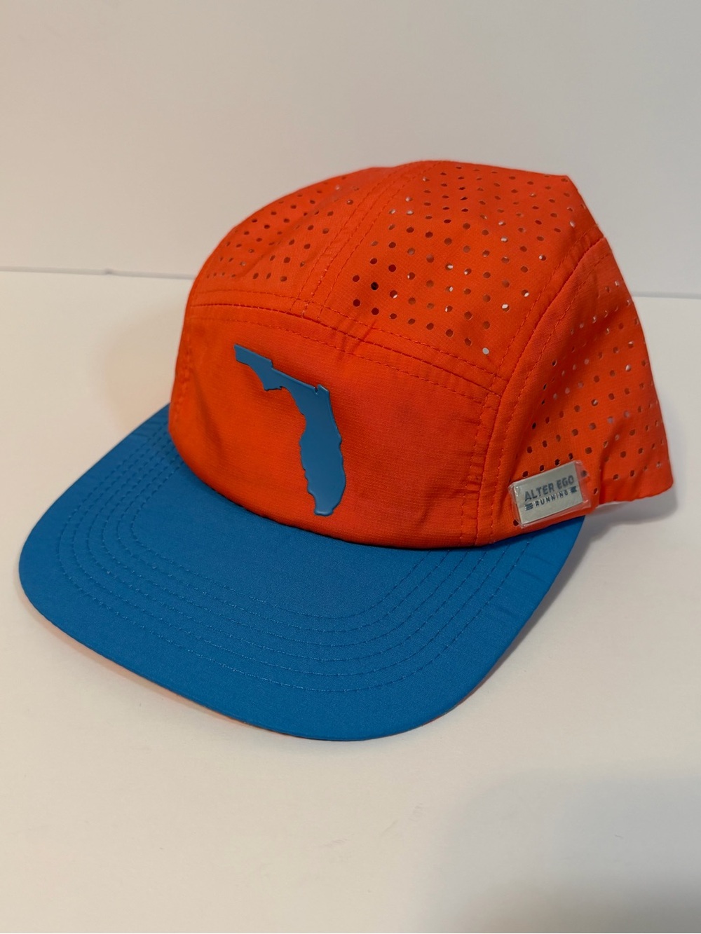 Alter Ego Running pickleball 5-Panel Adjustable Cap Orange Blue Florida